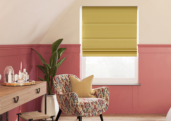 Lyra, Mustard - Twist&Fit Roman Blind - Image 3